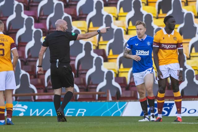 Rangers were awarded two penalties by Bobby Madden in the 5-1 win over Motherwell. Picture: SNS
