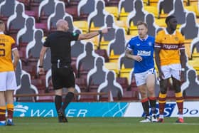 Rangers were awarded two penalties by Bobby Madden in the 5-1 win over Motherwell. Picture: SNS