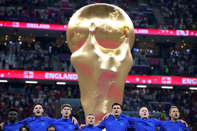 England are in Group B at the World Cup and are hoping to win the tournament for the first time since 1966.
