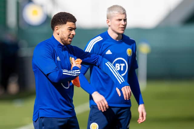 Could new arrival Che Adams partner Lyndon Dykes in the Scotland attack? (Photo by Ross MacDonald / SNS Group)