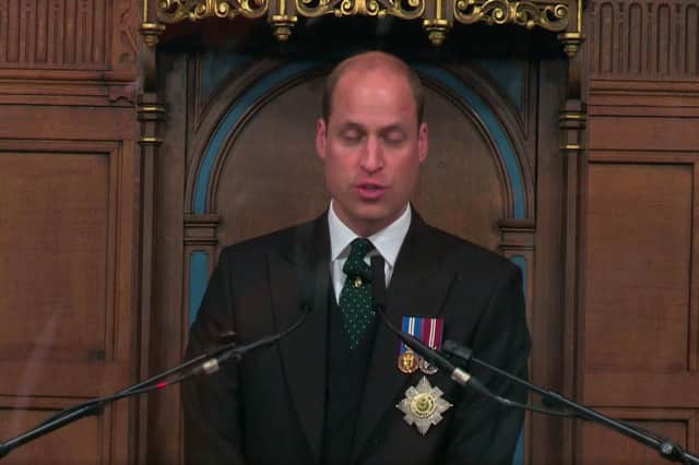 Prince William is attending the General Assembly as the Queen's representative