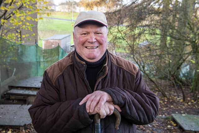 The 74-year-old has become something of a local legend in the village of Camelon, Falkirk, where he regularly walks his collection of 26 turkeys with his sister Gillian.