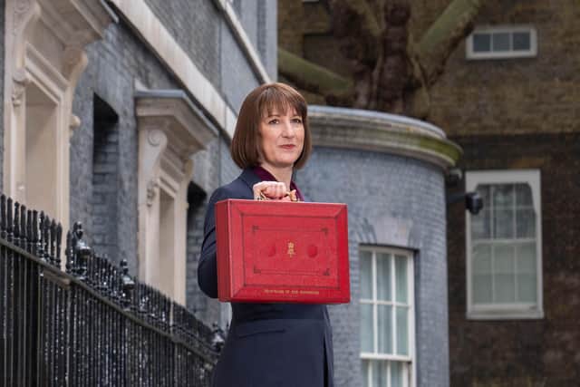 Chancellor Rachel Reeves leaving Downing Street before making her budget statement
