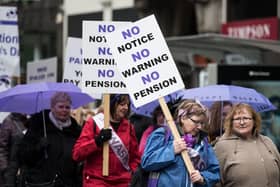 Glasgow WASPI group mark International Women's Day in 2018. Photo: John Devlin