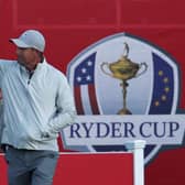 European captain Padraig Harrington waves to the crowd on the first tee during the 43rd Ryder Cup at Whistling Straits. Picture: Warren Little/Getty Images.