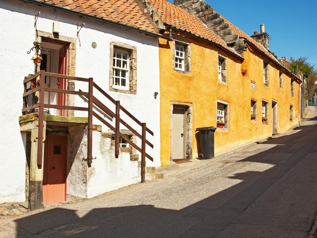 Culross in Fife is considered one of Scotland's most "spellbinding" villages. With sea views, cobbled streets, and period charm, all within an hour's drive of Edinburgh or Glasgow. Average house price: £177,000