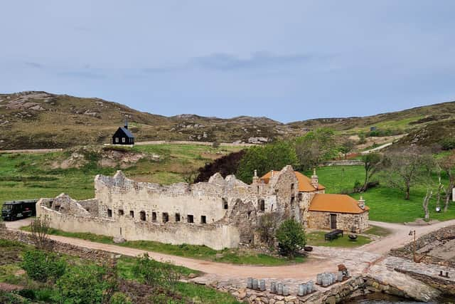 The old herring station, now conserved, and the chapel on the hill. PIC: Contributed.