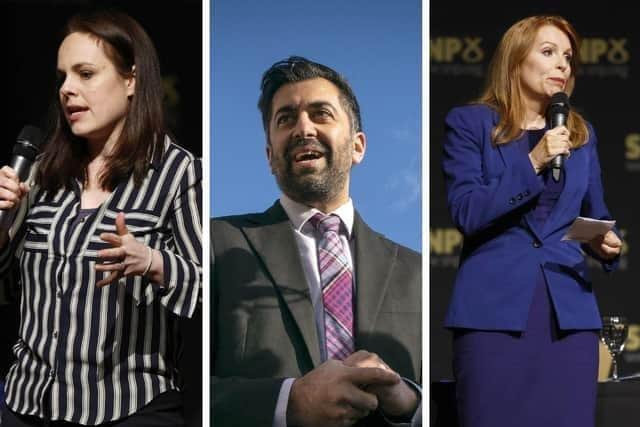 SNP leadership candidates Kate Forbes, Humza Yousaf and Ash Regan