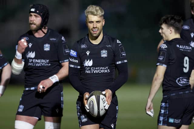 Adam Hastings made his comeback from a shoulder injury in Glasgow Warriors' Guinness Pro14 match with Ulster. Picture: Craig Williamson/SNS