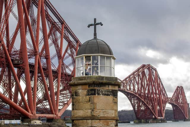 Volunteer Garry Irvine who maintains Stevenson Light Tower in North Queensferry. Photo: SWNS