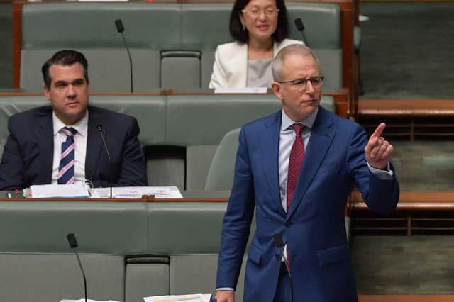 Australia's Minister for Communications Paul Fletcher speaks during Question Time in the House of Representatives on 18 February 2021 (Photo: Sam Mooy/Getty Images)