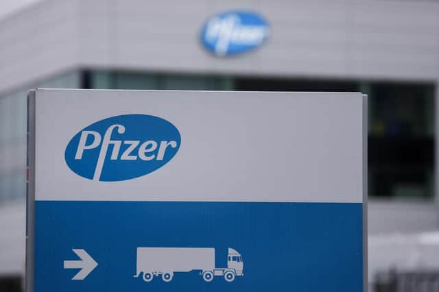 The Pfizer/BioNTech Covid vaccines is being produced for Britain at a factory in Puurs, Belgium (Picture: Kenzo Tribouillard/AFP via Getty Images)