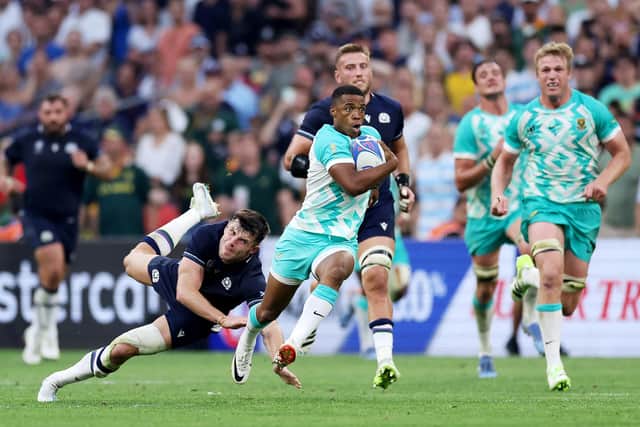 South Africa overcame Scotland in Marseille in the opening group match for both teams.