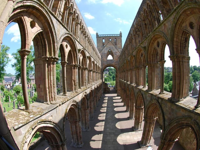 The Scottish Borders are home to a number of magnificent and atmospheric ruined abbeys which were all founded in the 12th Century. The best known four are Jedburgh (pictured), Melrose, Kelso and Dryburgh Abbey. A very happy day can be spent touring them, taking striking pictures of the ruins.