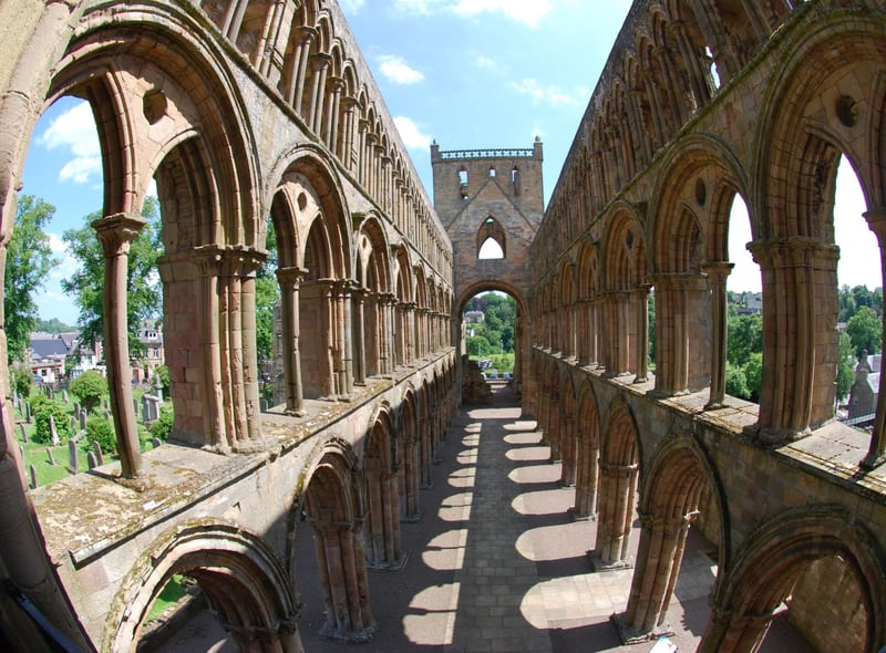 The Scottish Borders are home to a number of magnificent and atmospheric ruined abbeys which were all founded in the 12th Century. The best known four are Jedburgh (pictured), Melrose, Kelso and Dryburgh Abbey. A very happy day can be spent touring them, taking striking pictures of the ruins.