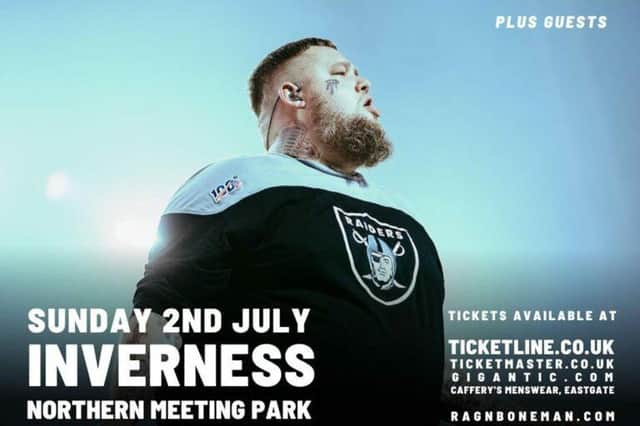 The internationally successful Rag'n'Bone Man has been announced as a headline artist for Live In The City in Inverness (Scottish Highlands) this summer.