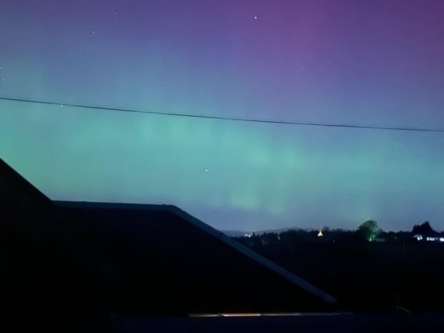 The Northern Lights were visible across the UK last night