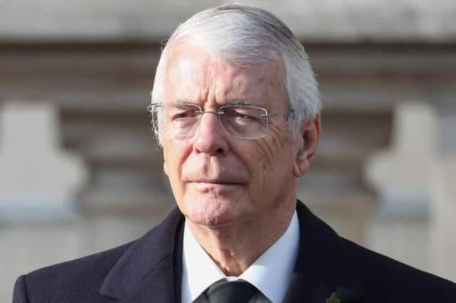 Former British Prime Minister John Major attends the Remembrance Sunday ceremony at the Cenotaph on Whitehall in central London, on November 8, 2020. - Remembrance Sunday is an annual commemoration held on the closest Sunday to Armistice Day, November 11, the anniversary of the end of the First World War and services across Commonwealth countries remember servicemen and women who have fallen in the line of duty since WWI. This year, the service has been closed to members of the public due to the novel coronavirus COVID-19 pandemic. (Photo by Chris Jackson / POOL / AFP) (Photo by CHRIS JACKSON/POOL/AFP via Getty Images)