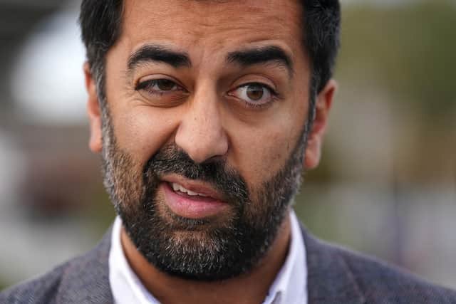 SNP leader Humza Yousaf speaks to the media outside the V and A in Dundee following Scottish Labour's win in the Rutherglen and Hamilton West by-election.