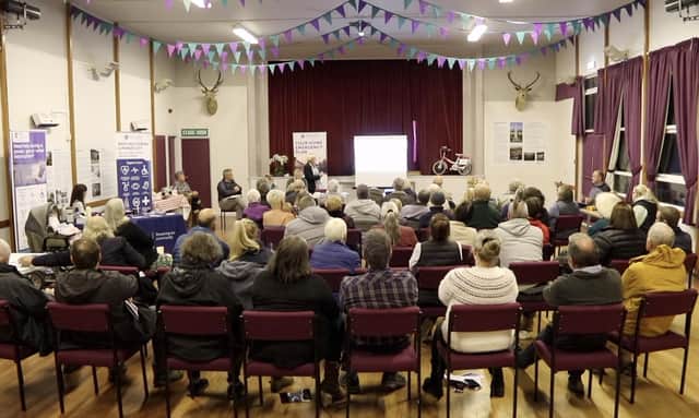The event at Lumsden Village Hall was well attended.