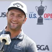 Jon Rahm speaks with the media ahead of the  US Open at Torrey Pines in La Jolla, California. Picture: Vivien Killilea/Getty Images for SiriusXM.
