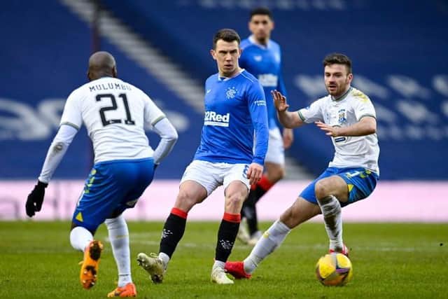 Rangers' Ryan Jack during a Scottish Premiership match against Kilmarnock on February 13, 2021, in Glasgow, Scotland. (Photo by Rob Casey / SNS Group)