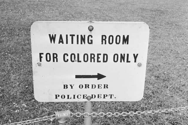 A sign from 1961 in Jackson, Mississippi, reads 'Waiting Room For Colored Only by order Police Dept' (Picture: William Lovelace/Express/Hulton Archive/Getty Images)
