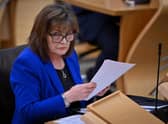 Health Secretary Jeane Freeman addresses MSPs in the Scottish Parliament, Edinburgh.