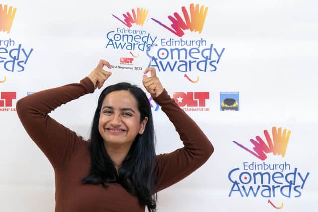 Urooj Ashfaq was named best newcomer at the Edinburgh Comedy Awards at the Dovecot Studios. Picture: Jane Barlow/PA Wire