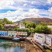 Portree Harbour with its colourful houses
