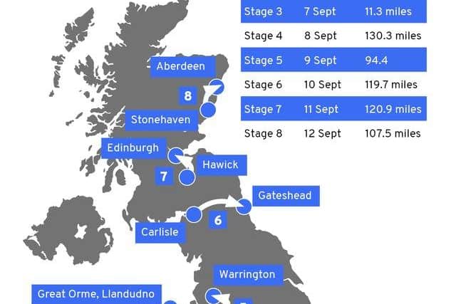 Tour Of Britain 2021 Route Map