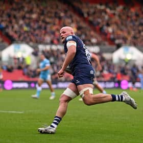 Josh Caulfield of Bristol Bears had his red card overturned but the decision has been appealed. (Photo by Dan Mullan/Getty Images)