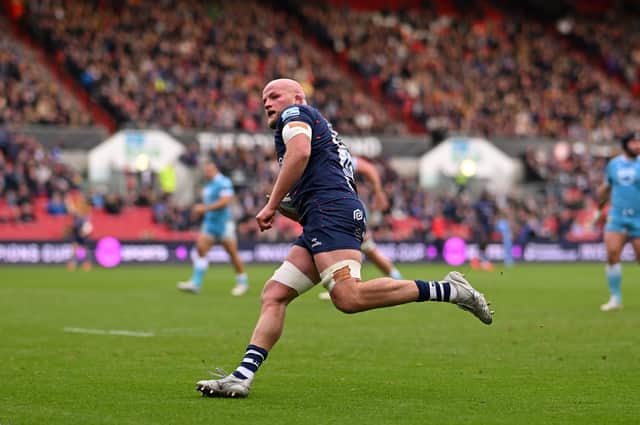 Josh Caulfield of Bristol Bears had his red card overturned but the decision has been appealed. (Photo by Dan Mullan/Getty Images)