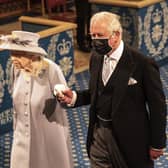 Picture from 11/05/21 of Queen Elizabeth II accompanied by the Prince of Wales, before delivering her speech during the State Opening of Parliament in the House of Lords at the Palace of Westminster in London. The Queen will miss the State Opening of Parliament for the first time in nearly 60 years, with the Prince of Wales reading the Queen's Speech for the first time.