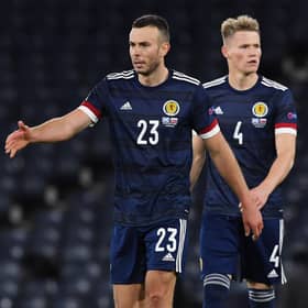 Scotland's Andrew Considine at full-time after the Nations League win over Slovakia in Sunday (Photo by Alan Harvey / SNS Group)