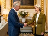 King Charles III receives European Commission president Ursula von der Leyen during an audience at Windsor Castle. Picture: Aaron Chown - Pool/Getty Images