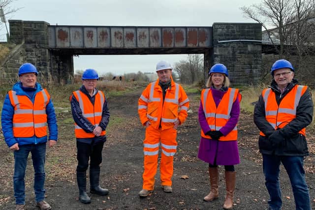 Jenny Gilruth visiting the Levenmouth railway site as Mid Fife and Glenrothes MSP in December. Picture: Network Rail