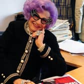 Dame Edna Everage - aka Barry Humphries - visited the Edinburgh Evening News' offices in 2013 to help 'edit' the paper'