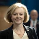 Prime Minister Liz Truss arrives for the Conservative Party annual conference at the International Convention Centre in Birmingham.