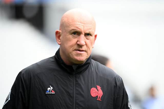 France defence coach Shaun Edwards admitted Scotland dominated territory and possession. (Photo by FRANCK FIFE/AFP via Getty Images)