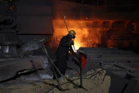 A steel worker at one of the Scunthorpe blast furnaces (Picture: Darren Staples/PA Wire)