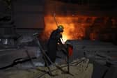 A steel worker at one of the Scunthorpe blast furnaces (Picture: Darren Staples/PA Wire)