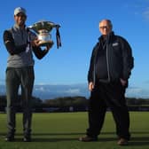 England's Aaron Rai, left, won the last staging of the Aberdeen Standard Investments Scottish Open under its current contract but Aberdeen Standard Life chairman Sir Douglas Flint, right, is hopeful a new deal can be struck for the Rolex Series event. Picture: Andrew Redington/Getty Images