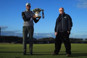 England's Aaron Rai, left, won the last staging of the Aberdeen Standard Investments Scottish Open under its current contract but Aberdeen Standard Life chairman Sir Douglas Flint, right, is hopeful a new deal can be struck for the Rolex Series event. Picture: Andrew Redington/Getty Images