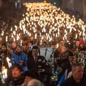 Edinburgh's traditional torchlight procession was dropped from this year's Hogmanay programme due to a lack of funding and the economic climate. Picture: Ian Georgeson