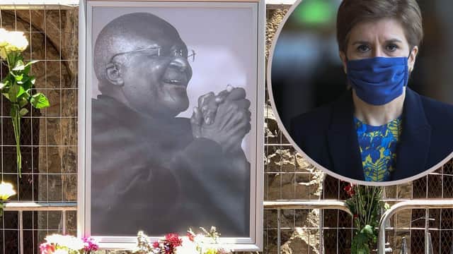 Political figures in Scotland including First Minister Nicola Sturgeon joined countless tributes to Nobel Peace Prize laureate Archbishop Desmond Tutu who has died at the age of 90.