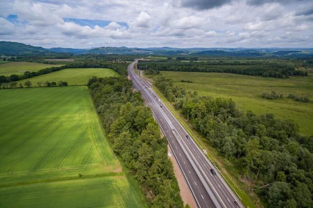 Looking north to Gelly near the north end of the new dualled stretch. Picture: Transport Scotland