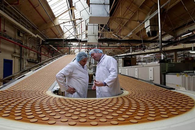 The owner of UK brands including McVities has announced plans to close its factory in the east end of Glasgow, putting nearly 500 jobs at risk. Picture: AFP via Getty Images