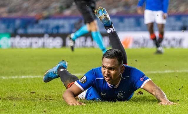 In-form striker Alfredo Morelos has been urged to go flat out for the rest of the season by Rangers manager Steven Gerrard. (Photo by Craig Williamson / SNS Group)