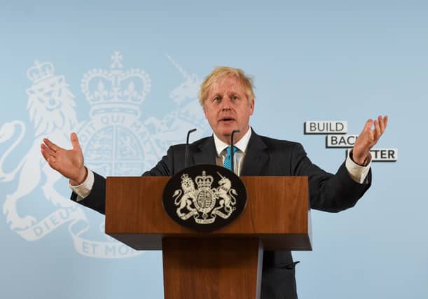Prime Minister Boris Johnson delivers a speech in Exeter. Picture: Finnbarr Webster/PA Wire